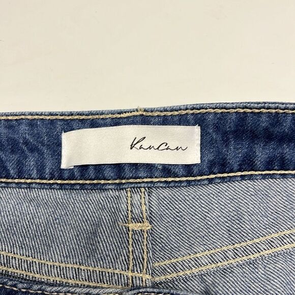 KanCan Medium Blue Very Distressed Faded Straight Leg 5-Pocket Jeans- Size 9/28 - Picture 10 of 12